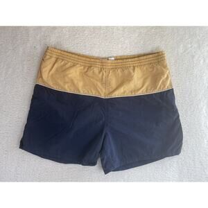 Vintage Pro Spirit Swim Trunks Shorts Mens XL 90s Blue Yellow Retro Mesh Lined